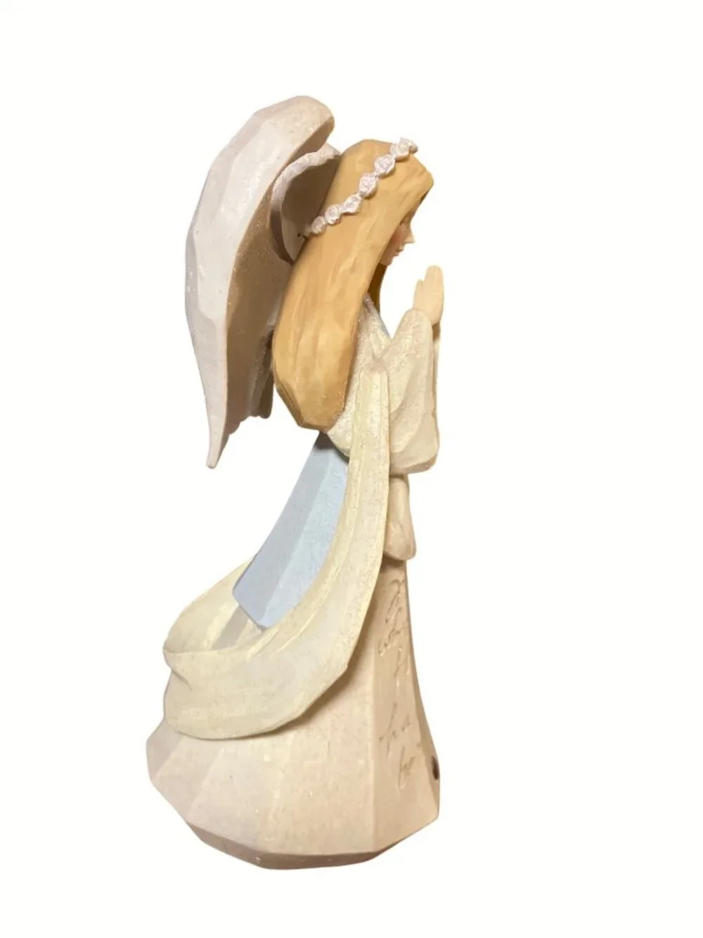 Foundations Enesco 2006 Angel Figurine With Lord's Prayer Text By Karen Hahn